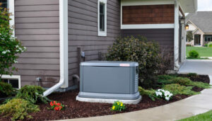 home generator in yard